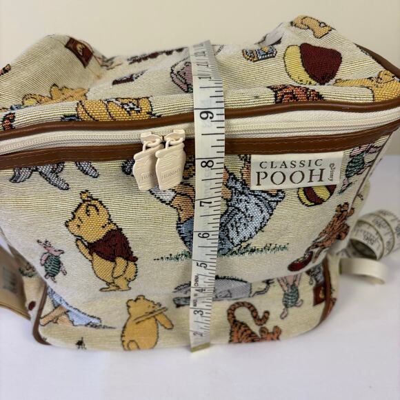 Disney Classic Pooh Tapestry Diaper Bag Bottle Holder Baby Utility Carryall NWT - Picture 11 of 15
